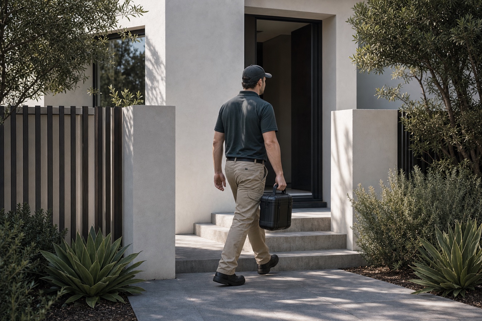 Uncle Bugs pest control technician arriving at a Sydney home